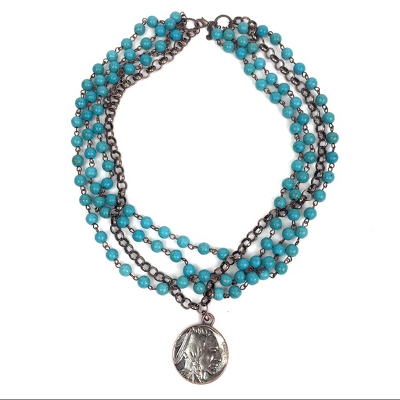 Jewelry - Handcrafted Coin Necklace Boho